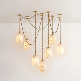 Cascade Alabaster Chain Chandelier