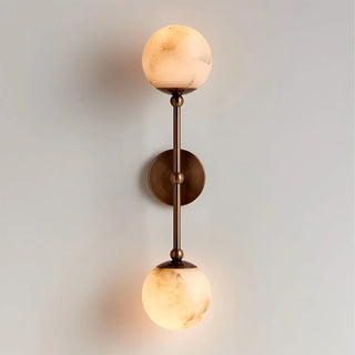 Celestial Double Alabaster Globe Wall Sconce - Vidirlighting