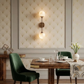Celestial Double Alabaster Globe Wall Sconce - Vidirlighting