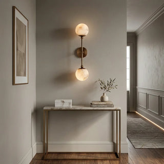 Celestial Double Alabaster Globe Wall Sconce - Vidirlighting