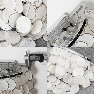 Chrome Round Tiered Capiz Shell Wall Lamp - Vidirlighting