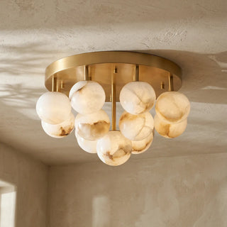 Clustered Aurelia Alabaster Globe Ceiling Light