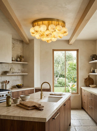 Clustered Aurelia Alabaster Globe Ceiling Light