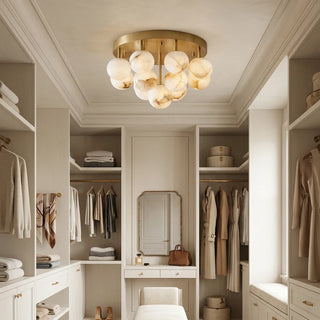 Clustered Aurelia Alabaster Globe Ceiling Light