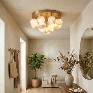 Clustered Aurelia Alabaster Globe Ceiling Light