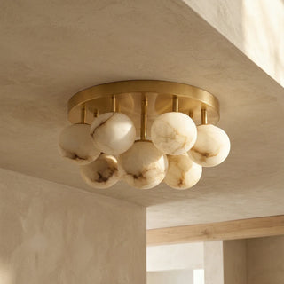 Clustered Aurelia Alabaster Globe Ceiling Light
