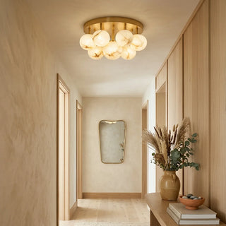 Clustered Aurelia Alabaster Globe Ceiling Light