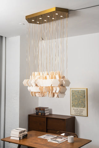 Natural Alabaster Chandelier