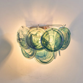 Colorful Swirling Glass Round Wall Lamp