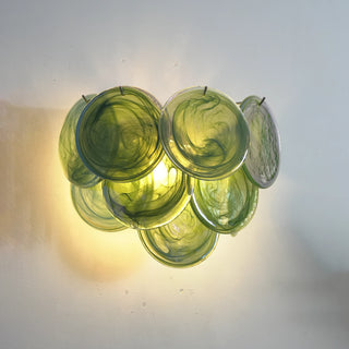 Colorful Swirling Glass Round Wall Lamp
