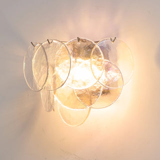 Colorful Swirling Glass Round Wall Lamp