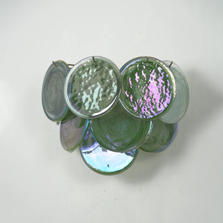 Colorful Swirling Glass Round Wall Lamp