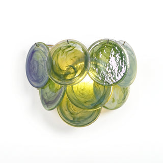 Colorful Swirling Glass Round Wall Lamp