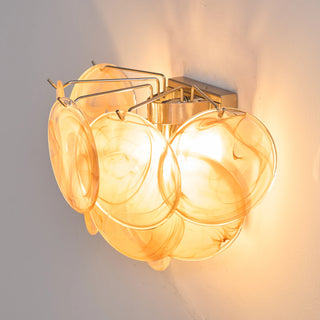 Colorful Swirling Glass Round Wall Lamp