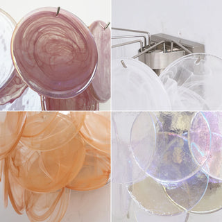 Colorful Swirling Glass Round Wall Lamp