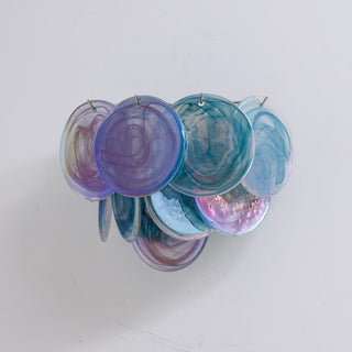 Colorful Swirling Glass Round Wall Lamp