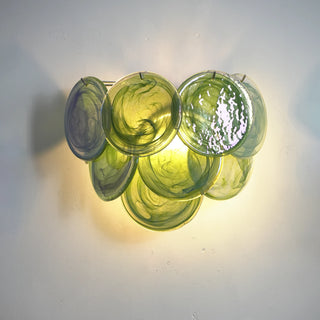 Colorful Swirling Glass Round Wall Lamp