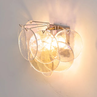 Colorful Swirling Glass Round Wall Lamp