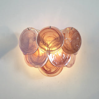 Colorful Swirling Glass Round Wall Lamp