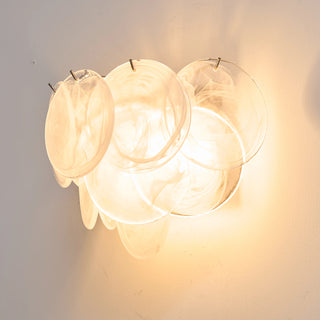 Colorful Swirling Glass Round Wall Lamp