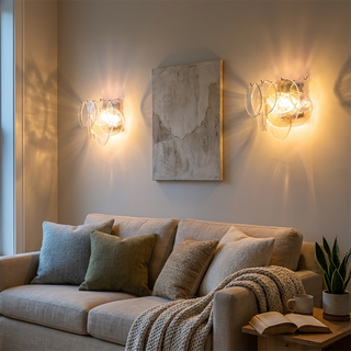 Colorful Swirling Glass Round Wall Lamp