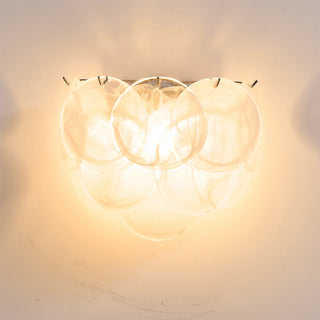 Colorful Swirling Glass Round Wall Lamp