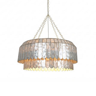 Columnar Capiz Shell Chandelier