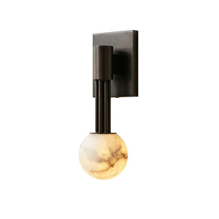 Columnar Obra Spherical Alabaster Wall Lamp