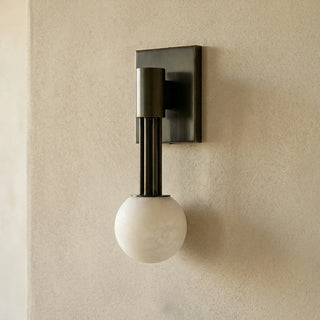 Columnar Obra Spherical Alabaster Wall Lamp