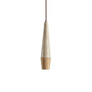 Conical Tiber Travertine Pendant Light
