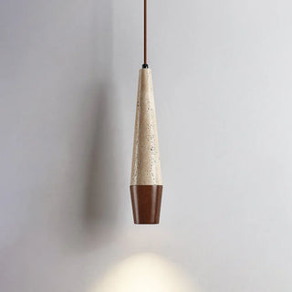 Conical Tiber Travertine Pendant Light