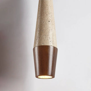 Conical Tiber Travertine Pendant Light
