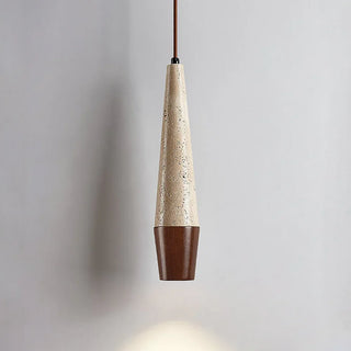 Conical Tiber Travertine Pendant Light
