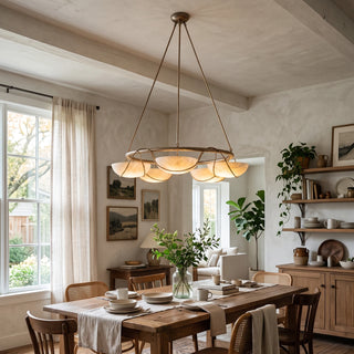 Corda Alabaster Bowl Chandelier