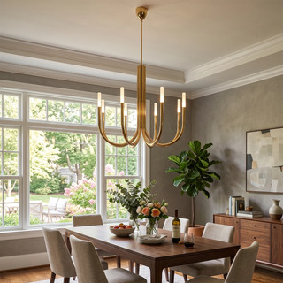 Corin Curved Arm Candle Chandelier