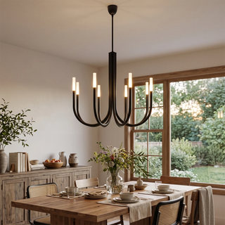 Corin Curved Arm Candle Chandelier