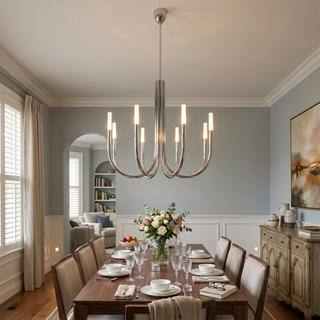 Corin Curved Arm Candle Chandelier