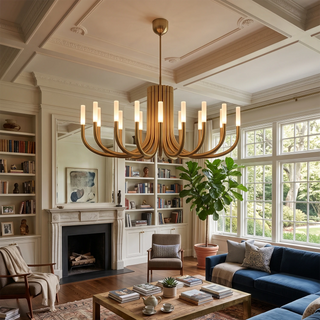 Corin Curved Arm Candle Chandelier