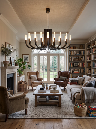 Corin Curved Arm Candle Chandelier