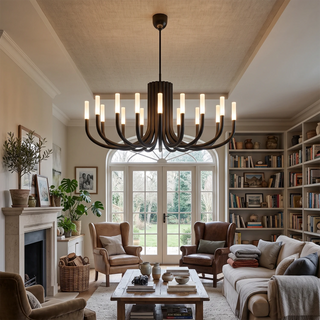 Corin Curved Arm Candle Chandelier