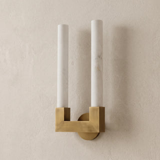 Corvin Alabaster Column Wall Sconce