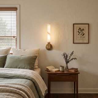 Corvin Alabaster Column Wall Sconce