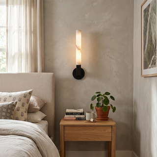 Corvin Alabaster Column Wall Sconce