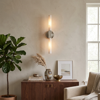 Corvin Alabaster Column Wall Sconce