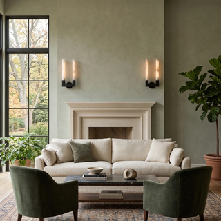 Corvin Alabaster Column Wall Sconce