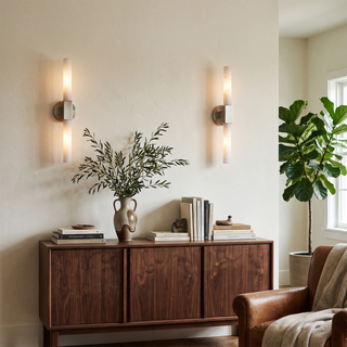 Corvin Alabaster Column Wall Sconce