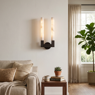 Corvin Alabaster Column Wall Sconce