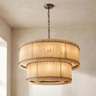 Corwin Alabaster Slat Chandelier