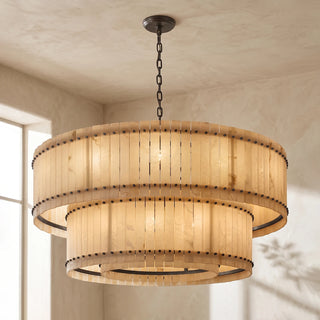 Corwin Alabaster Slat Chandelier