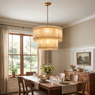 Corwin Alabaster Slat Chandelier